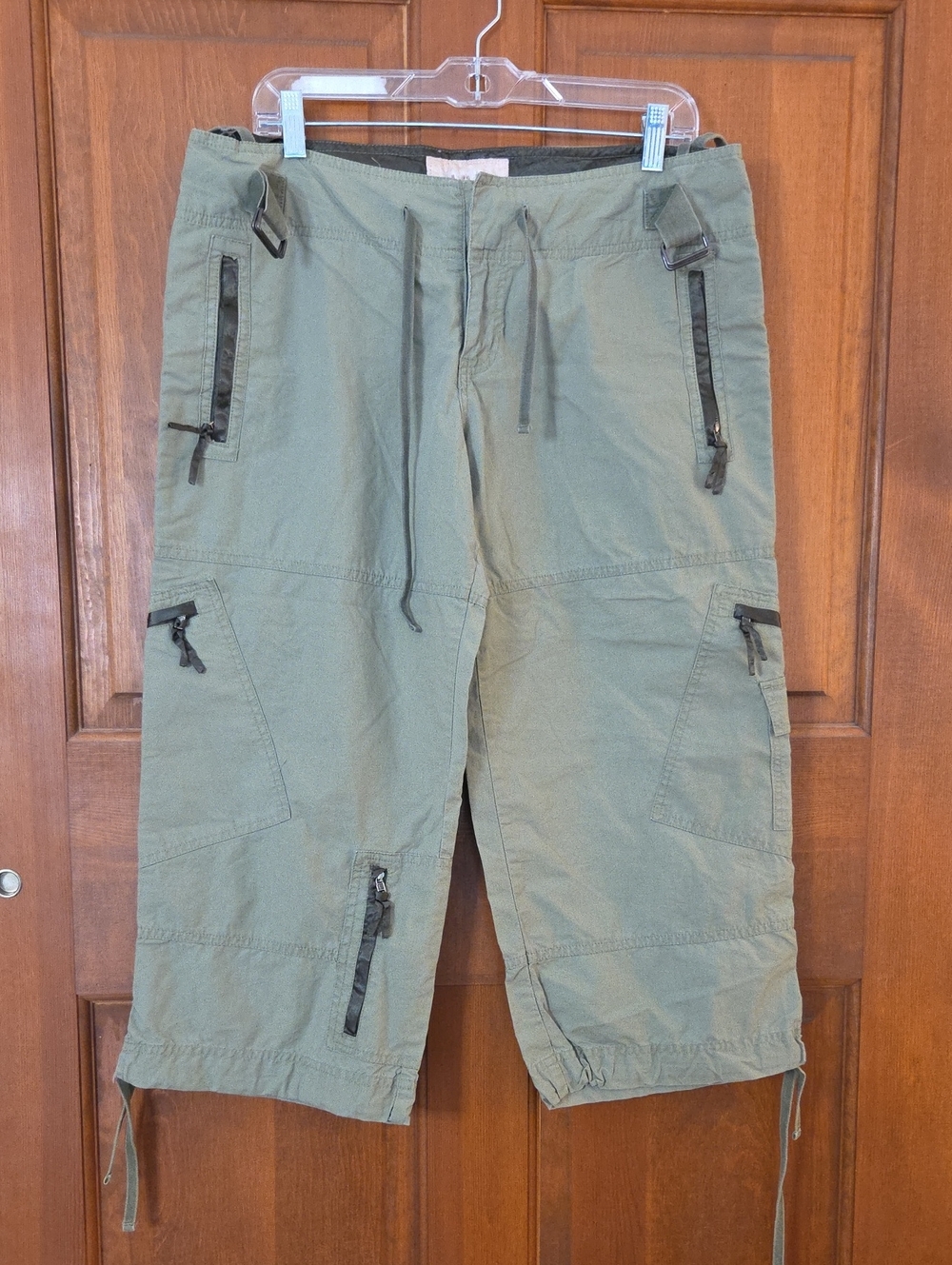 RARE Vintage Abercrombie & Fitch Olive Green Cargo Capri Pants NWOT
